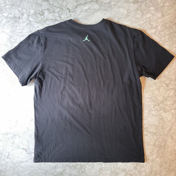 Nike Air Jordan Flight Jumpman Logo Size XL Black T Shirt Short Sleeve - Picture 4 of 7